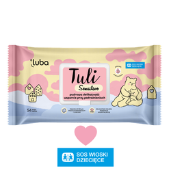 Luba Tuli Sensitive Nawilżane chusteczki z mączką ryżową dla dzieci 54 szt