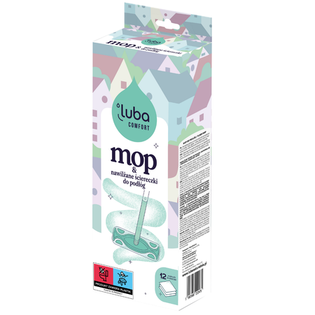 Comfort FLOOR MOP + nawilżane ścierki do podłóg Uniwersalnych 