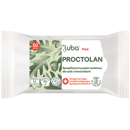 Luba MED PROCTOLAN nawilżany papier toaletowy -10 szt.