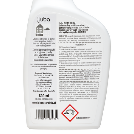 COMFORT CLEAN BOOM, Uniwersalny płyn do czyszczenia, JAŚMIN 600 ml