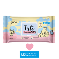 Luba Tuli D-pantenol 5%, nawilżane chusteczki dla dzieci 48 szt
