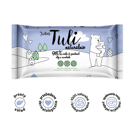 Luba Tuli Naturalnie 98% woda i pantenol, olej z awokado